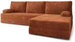 Masseno Ecksofa, Braun, Textil, 4-Sitzer, L-Form, 270x160 cm, Wohnzimmer, Sofas...