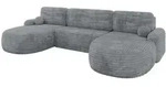 Altdecor Wohnlandschaft, Dunkelgrau, Textil, 335x89x172 cm, Wohnzimmer, Sofas &