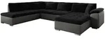 Mirjan24 Wohnlandschaft, Anthrazit, Textil, 7-Sitzer, U-Form,Rechteckig,...