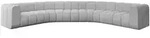 Altdecor Wohnlandschaft, Hellgrau, Textil, 7-Sitzer, U-Form, 373x70x373 cm,