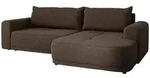 Mirjan24 Eckschlafsofa, Braun, Kunststoff, 5-Sitzer, Ottomane links,L-Form, 265x166