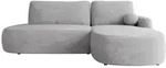 Mirjan24 Ecksofa, Grau, Kunststoff, 5-Sitzer, Ottomane rechts,L-Form, 274x174 cm,