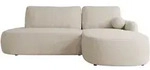Mirjan24 Ecksofa, Beige, Kunststoff, 5-Sitzer, Ottomane rechts,L-Form, 274x174...