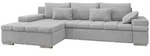 Mirjan24 Ecksofa, Alu, Textil, 6-Sitzer, Ottomane links,L-Form, 310x175 cm,