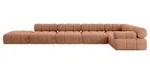 Altdecor Ecksofa, Koralle, Textil, 7-Sitzer, L-Form, 475x190 cm, Wohnzimmer,...