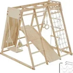 tectake Kletterger&uuml;st, Hellbraun, Holz, 127x120x123 cm, Outdoor Spielzeug,