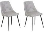 Beliani Esszimmerstuhl, Grau, Metall, 1-Sitzer, 49x81x59 cm, Esszimmer, St&uuml;hle,