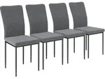 Homcom Esszimmerst&uuml;hle, Dunkelgrau, Kunststoff, 42x95x58 cm, Esszimmer, St&uuml;hle,