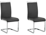 Beliani Esszimmerstuhl, Schwarz, Metall, 1-Sitzer, 42x99x50 cm, Esszimmer,...
