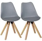 Kadima Design Esszimmerstuhl, Grau, Holz, Stativgestell, 49x87x52 cm, Esszimmer,