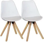 Kadima Design Esszimmerstuhl, Wei&szlig;, Holz, Stativgestell, 49x87x52 cm, Esszimmer,