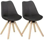 Kadima Design Esszimmerstuhl, Anthrazit, Holz, Stativgestell, 49x87x52 cm, Esszimmer,