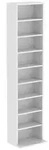 Homcom Medienschrank, Wei&szlig;, Holzwerkstoff, Nachbildung, 9 F&auml;cher, 24x140x33...