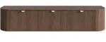 Selsey Tv-H&auml;ngeboard, Dunkelbraun, Holzwerkstoff, 3 F&auml;cher, Rechteckig,
