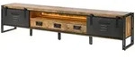 Massivmoebel24 Tv-Board, Natur, Holz, Echtholz,Mangoholz, 2 F&auml;cher, 3...