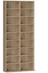 Homcom Cd-Regal, Natur, Karton, Nachbildung, 14 F&auml;cher, 24x175x78.5 cm,...