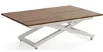 WFL Group Couchtisch, Walnuss, Metall, Nachbildung, 12-Sitzer,...