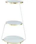 [en.casa] Beistelltisch, Gold, Holzwerkstoff, 46x74x37 cm, Wohnzimmer,