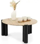 Idimex Couchtisch, Beige, Schwarz, Holz, Naturmaterialien, Echtholz,Mangoholz,...