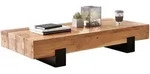 Kadima Design Couchtisch, Akazie, Metall, Echtholz,Akazie, Rechteckig,Rechteckig,