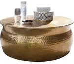 Kadima Design Couchtisch, Gold, Metall, Rund,Rund, 75x31x75 cm, Wohnzimmer,