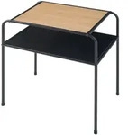 [en.casa] Beistelltisch, Eiche, Metall, 51x55x36 cm, Wohnzimmer,...