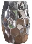 Kadima Design Beistelltisch, Silber, Metall, Rund,Rund, 30x47x30 cm, Wohnzimmer,