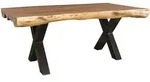 Kadima Design Esszimmertisch, Akazie, Metall, Echtholz,Akazie, Rechteckig,Rechteckig,