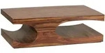 Kadima Design Couchtisch, Braun, Holz, Echtholz,Sheesham, Rechteckig,Rechteckig,