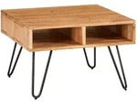 Kadima Design Couchtisch, Akazie, Metall, Echtholz,Akazie, Quadratisch,Quadratisch,