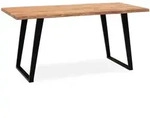 Kadima Design Esstisch, Braun, Metall, Echtholz,Akazie, Rechteckig,Rechteckig,