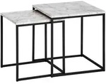 Kadima Design Beistelltisch, Wei&szlig;, Metall, Quadratisch,Quadratisch, Stativgestell,
