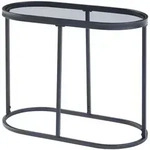 [en.casa] Beistelltisch, Schwarz, Metall, 55x45x27.5 cm, Wohnzimmer,