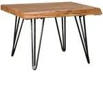 Kadima Design Couchtisch, Braun, Metall, Echtholz,Sheesham, Rechteckig,Rechteckig,
