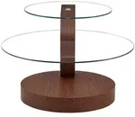 Okwish Couchtisch, Walnuss, Holzwerkstoff, 70x44x70 cm, Wohnzimmer,...
