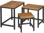 Kadima Design Beistelltisch, Braun, Metall, Echtholz, Rechteckig,Rechteckig,