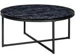 Kadima Design Couchtisch, Schwarz, Metall, Rund,Rund, Stativgestell, 80x35x80 cm,