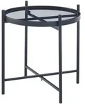 [en.casa] Beistelltisch, Schwarz, Metall, Rund,Rund, 41.5x46x41.5 cm,...