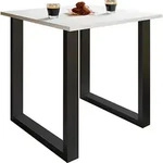 Mid.you Esstisch, Schwarz, Wei&szlig;, Holzwerkstoff, Metall, quadratisch, U-Form,