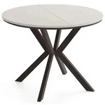 WFL Group Esstisch, Kaschmir, Metall, Nachbildung, 6-Sitzer, Rund,Rund,...