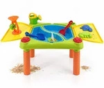 Relaxdays Wasserspieltisch, Mehrfarbig, Kunststoff, 100x48 cm, Outdoor Spielzeug