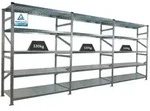 Proregal Fachbodenregal, Silber, Metall, 450x200x60 cm, Freizeit, Heimwerken,