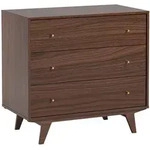 Petits-meubles Wickelkommode, Braun, Holzwerkstoff, 3 Schubladen, 90x85x50 cm,