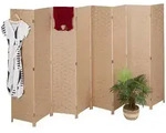 Relaxdays Paravent, Hellbraun, Papier, Holz, 320x170x2 cm,