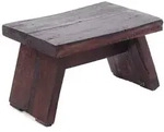 Design Delights Fusshocker, Dunkelbraun, Holz, 29x18x19 cm, Wohnzimmer, Hocker,