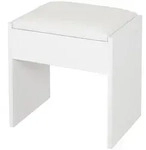 ECD-Germany Hocker, Wei&szlig;, Holzwerkstoff, 29.5x43x40 cm, Wohnzimmer, Hocker,