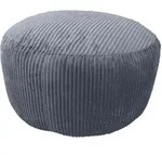 Relaxdays Sitzpouf, Anthrazit, Textil, 1-Sitzer, Rund, 35x25x35 cm, Wohnzimmer,
