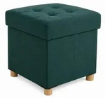 Relaxdays Hocker, T&uuml;rkis, Textil, Holzwerkstoff, 38x38x38 cm, Wohnzimmer, Hocker,