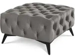 S-Style Hocker, Grau, Metall, Echtholz,Birke, Buche, 1-Sitzer, F&uuml;llung: