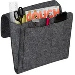 Relaxdays Betttasche, Anthrazit, Textil, Schlafzimmer, Betten